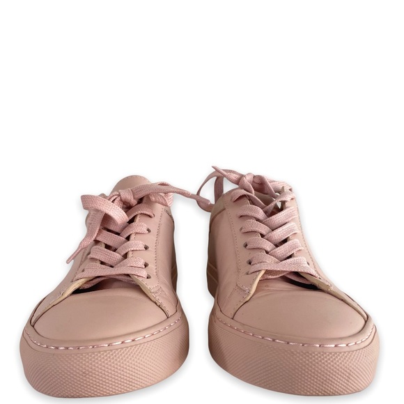 Koio Capri Fiore Pink Leather Italian Lace Up Low Top Sneakers 38 - Picture 7 of 13